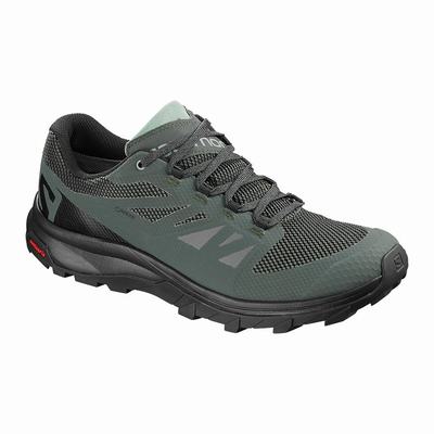 Férfi Salomon OUTLINE GORE-TEX Túracipő SA0397426 Fekete/Zöld